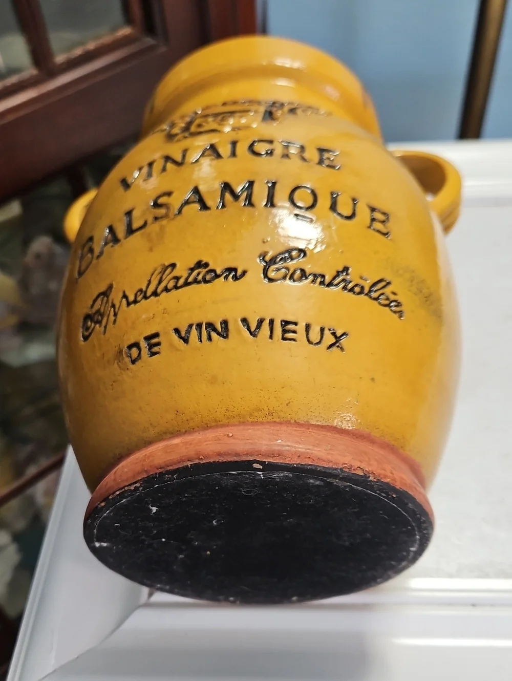 Pier 1 Vinaigre Balsamique Mustard Color Vase